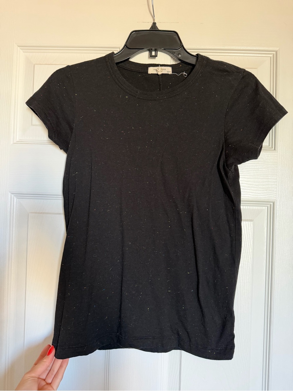 rag & bone Black Short Sleeve Crew Tee